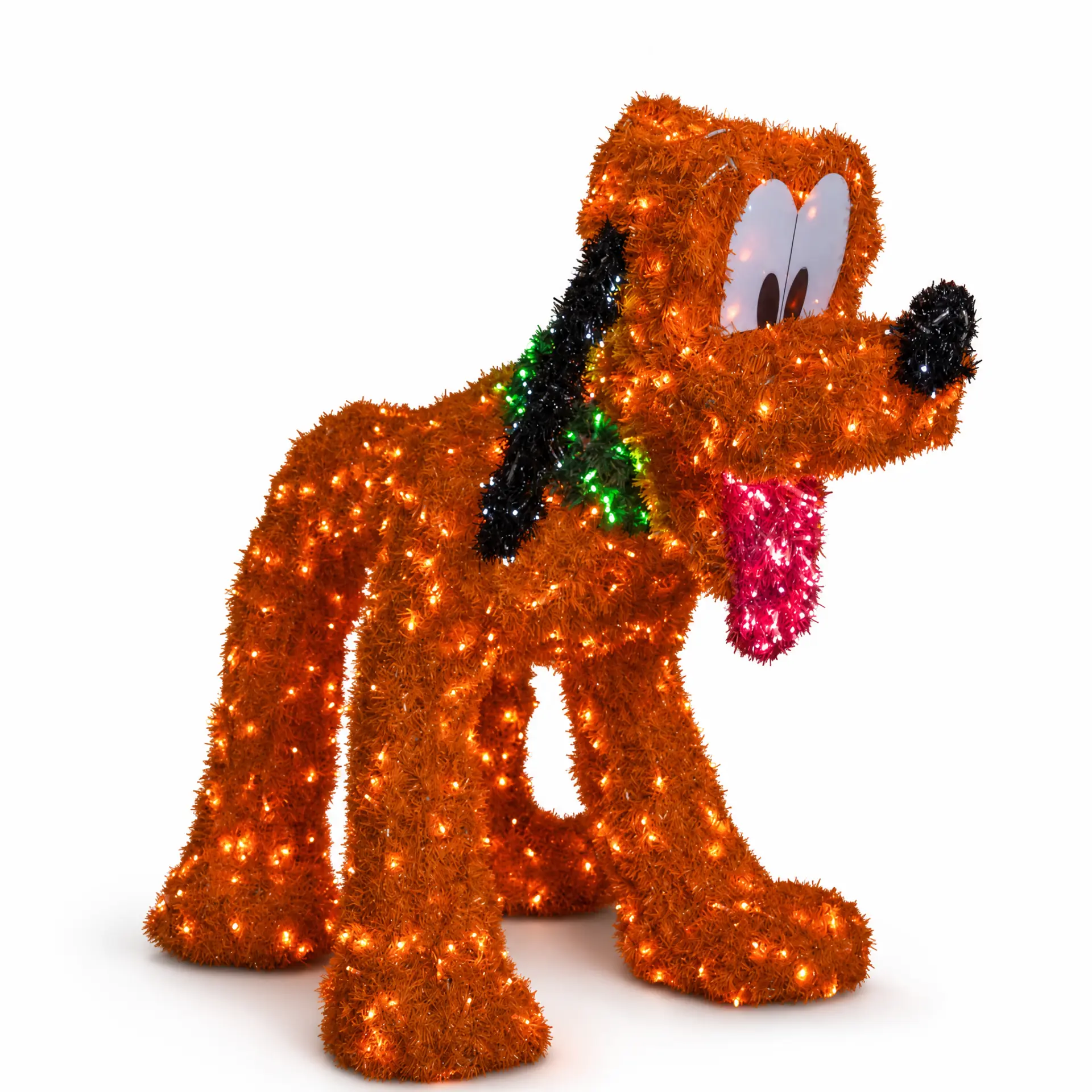 Hund (orange) – beleuchtete Deko-Lichtfigur zum Mieten